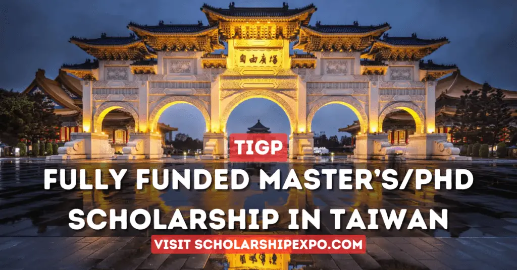 Taiwan International Graduate Scholarship 2025 for International Students