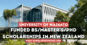 University of Waikato International Excellence Scholarship 2025 in New Zealand