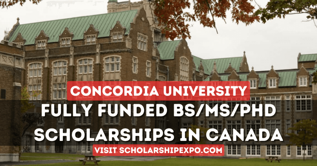 Concordia University Scholarships 2024-25 in Canada