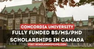 Concordia University Scholarships 2024-25 in Canada