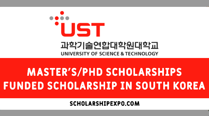 UST Scholarship in South Korea 2023-2024