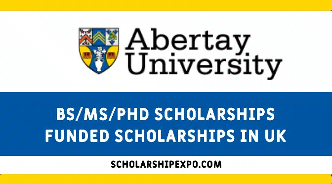 Abertay University Scholarships 2024 in the UK for International Students
