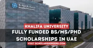 Khalifa University Scholarship 2025 in UAE (Fully Funded)