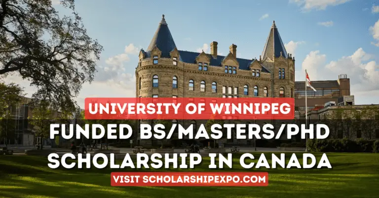 University of Winnipeg Scholarship 2024-25 in Canada