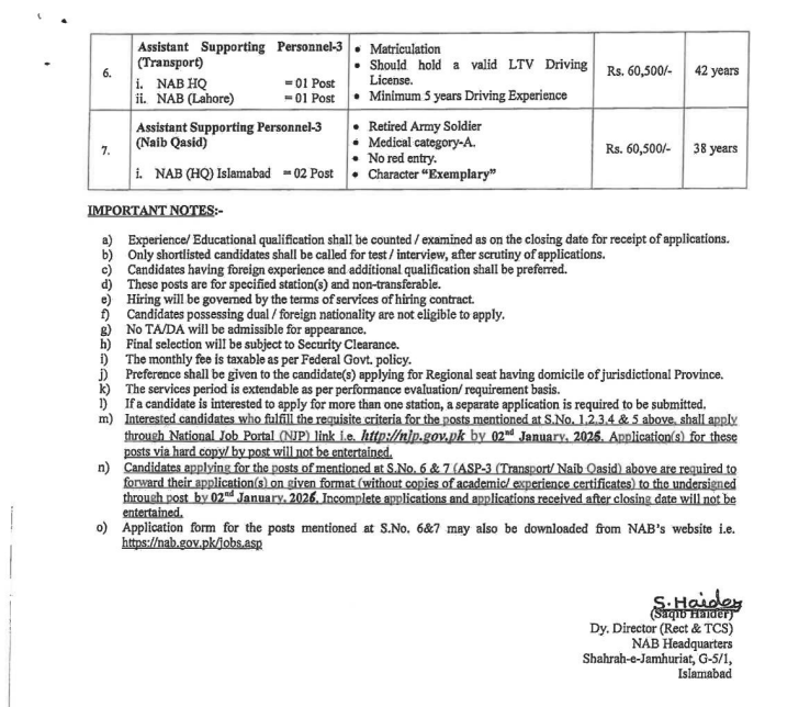 NAB Jobs 2026 – National Accountability Bureau Government Jobs in Pakistan