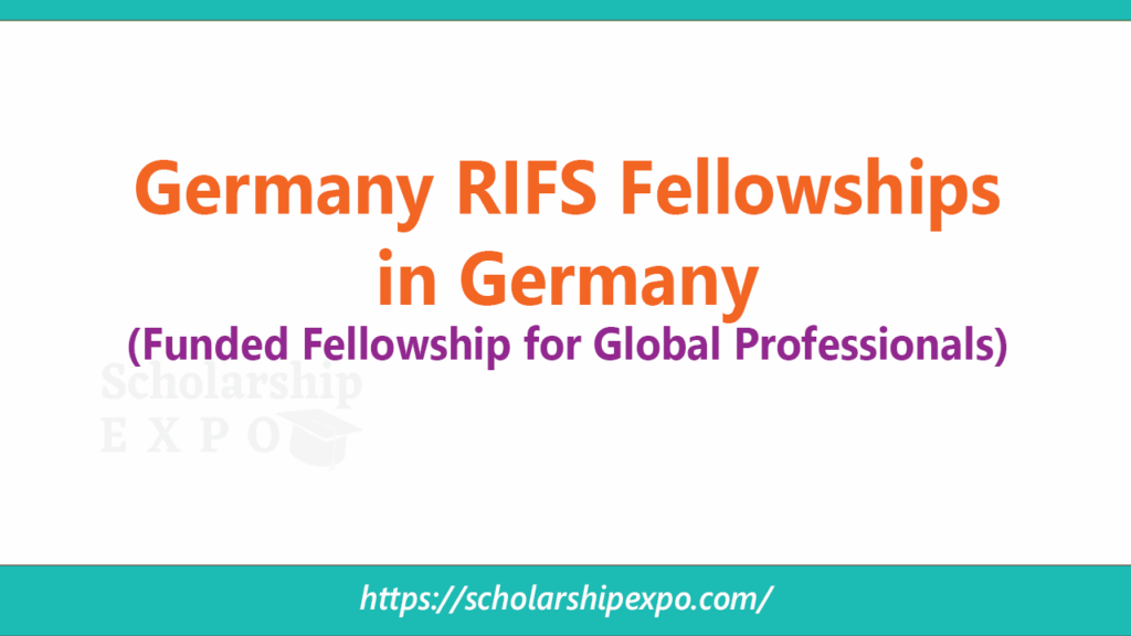 Germany RIFS Fellowships 2027 in Germany (Funded Fellowship for Global Professionals)