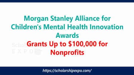 Morgan Stanley Alliance for Children’s Mental Health Innovation Awards 2027: Grants Up to $100,000 for Nonprofits Morgan Stanley Alliance for Children's Mental Health Innovation Awards 2027: Grants Up to $100,000 for Nonprofits